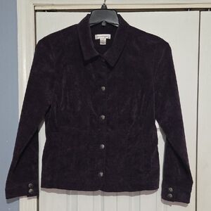 Christopher & Banks Deep Purple Textured Blazer